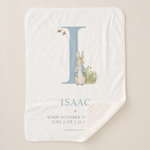 Peter Rabbit   Personalisierter Buchstabe I Sherpadecke