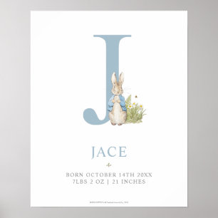 Peter Rabbit Personalisierter Buchstabe J Poster