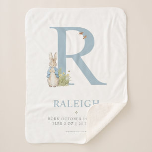 Peter Rabbit   Personalisierter Buchstabe R Sherpadecke
