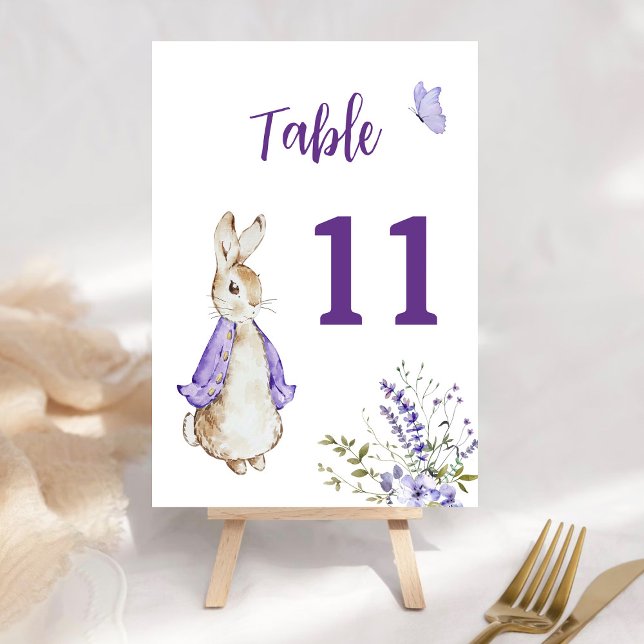 Peter Rabbit Purple Numéro de table (Créateur téléchargé)