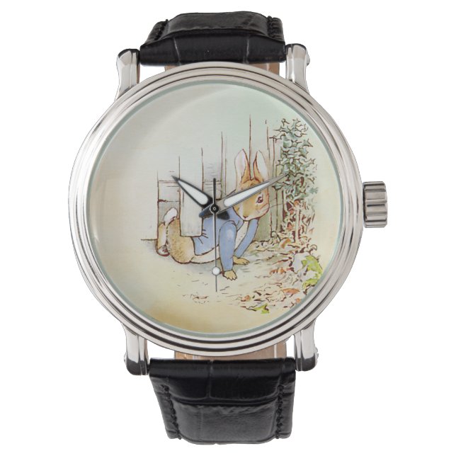 Peter Rabbit Round Clock Armbanduhr (Vorderseite)