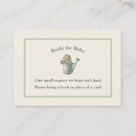 Peter Rabbit Sage Green Vintag Baby Book Begleitkarte