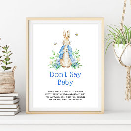 Peter Rabbit sagt nicht Baby Sign Poster