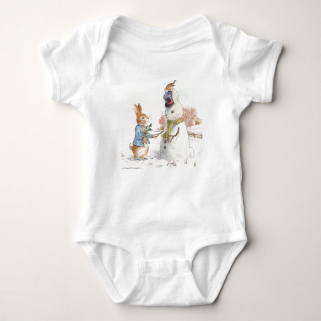 Peter Rabbit (Snowman) Baby Strampler (Vorderseite)