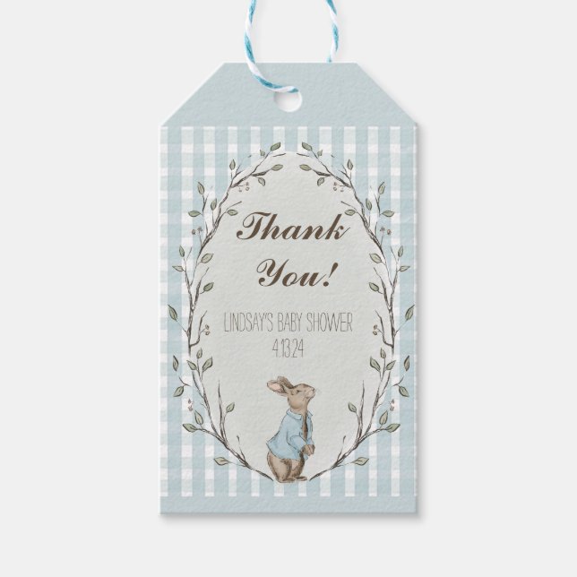 Peter Rabbit Themes Tag Geschenkanhänger (Vorderseite)