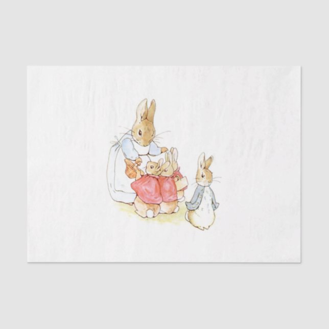 Peter Rabbit und seine Schwester (von Beatrix Pott Seidenpapier (Vorderseite)