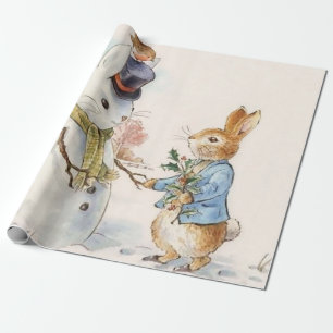 Peter Rabbit und Snowman von Beatrix Potter Geschenkpapier