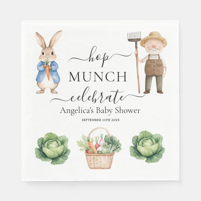 Peter Rabbit Veggies Herr McGreggor Garden Party Serviette (Vorderseite)