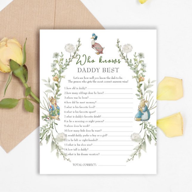 Peter Rabbit Wildblume Baby Showspiel (Von Creator hochgeladen)