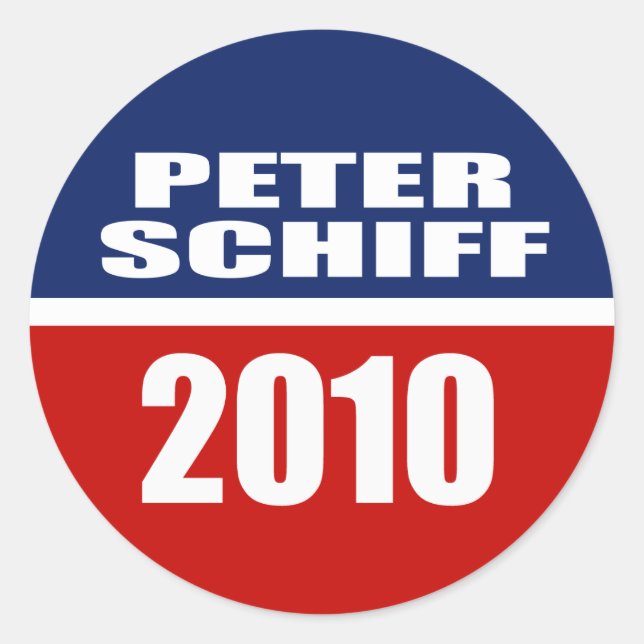 PETER SCHIFF FÜR SENAT RUNDER AUFKLEBER (Vorderseite)