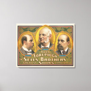 Peter Sells, Adam Forepaugh und Lewis Sells Leinwanddruck