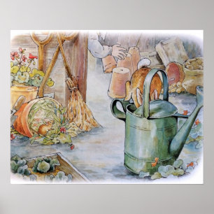 Peter springt in eine Wasserdose Poster