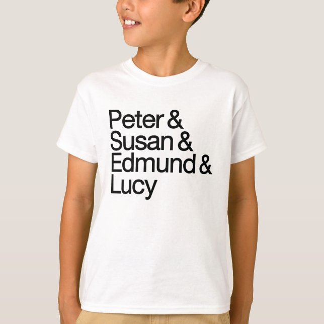 Peter & Susan & Edmund & Lucy T - Shirt für Kinder (Vorderseite)