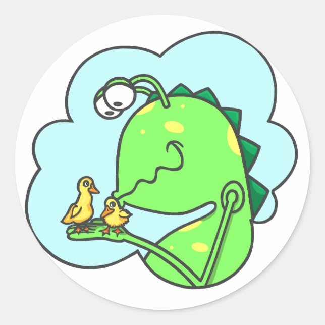 Peter & the Closet Monster, Entenküsse Runder Aufkleber (Vorderseite)