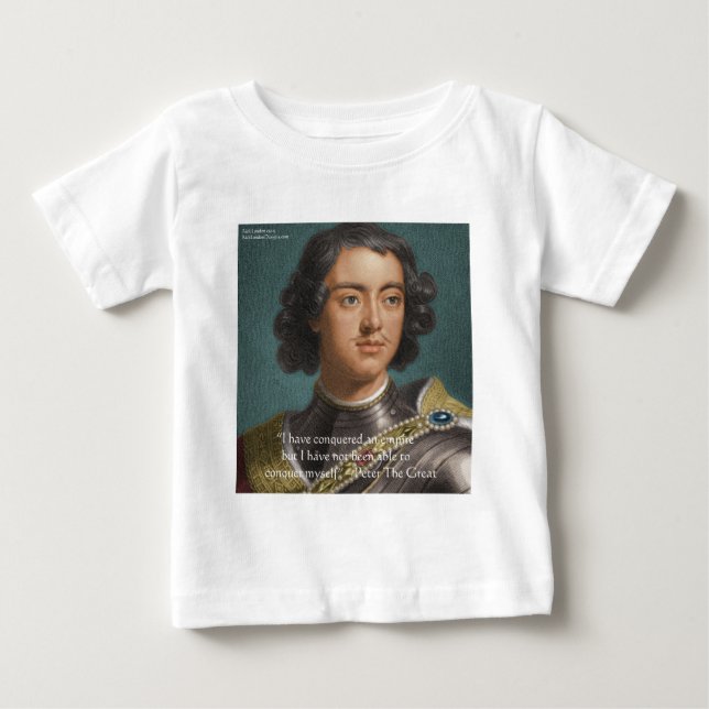 Peter The Great "Conquer Myself" Quote Ohrts & Tee (Vorderseite)