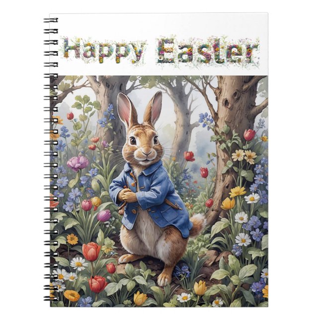 Peter the Oaster Rabbit Happy Oaster Notizblock (Vorderseite)