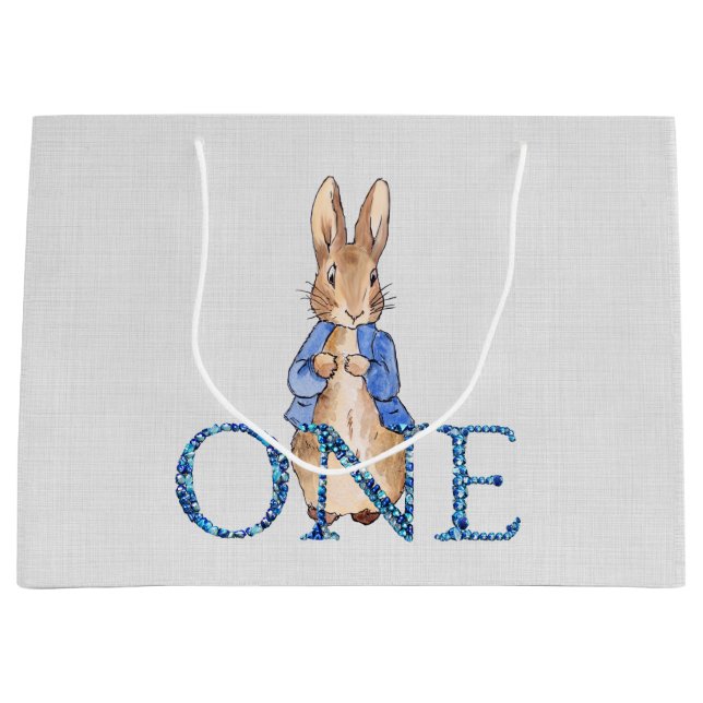 Peter the Rabbit 1. Geburtstag Große Geschenktüte (Vorderseite)