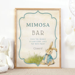 Peter The Rabbit Baby Dusche Vintag Mimosa Bar Poster