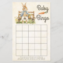 Peter The Rabbit - Baby Shower Bingo