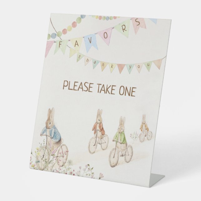 Peter the Rabbit Bunny Baby Duwer Lieblingszeichen Sockelschild (Vorderseite)