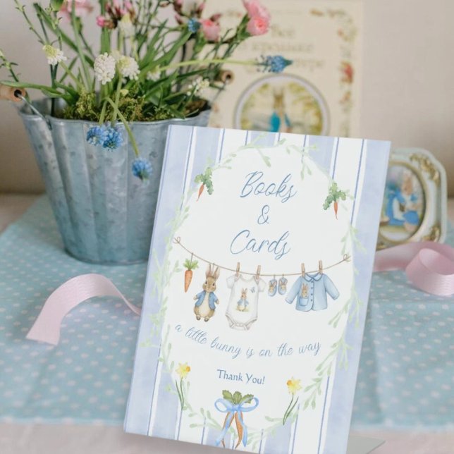 Peter the Rabbit Clothesline Books and Cards Sign Sockelschild (Von Creator hochgeladen)