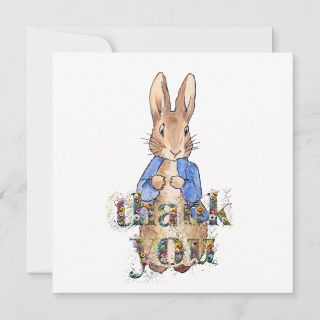 Peter the Rabbit Decorative Danke, Text Dankeskarte (Vorderseite)