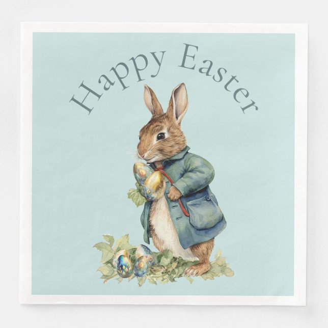 Peter the rabbit Easter egg hunt Serviette (Vorderseite)