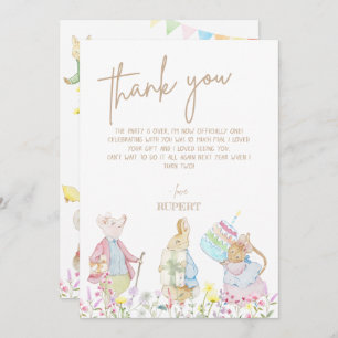 Peter the Rabbit First Birthday Parade Dankeskarte