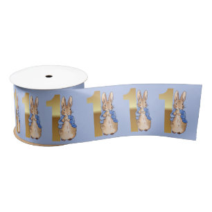 Peter the Rabbit Gold 1. Geburtstag Nummer 1 Satinband
