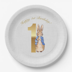 Peter the Rabbit Happy 1. Geburtstag Pappteller
