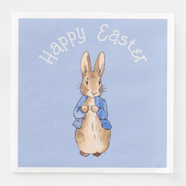 Peter the rabbit Happy Easter greeting Serviette (Vorderseite)