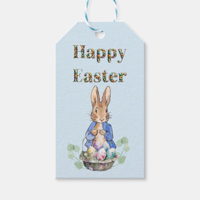 Peter the Rabbit Happy Oaster Geschenkanhänger (Vorderseite)