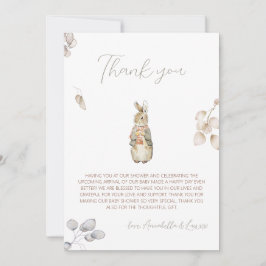 Peter the Rabbit Herbst Herbst Winter Baby Dusche Dankeskarte