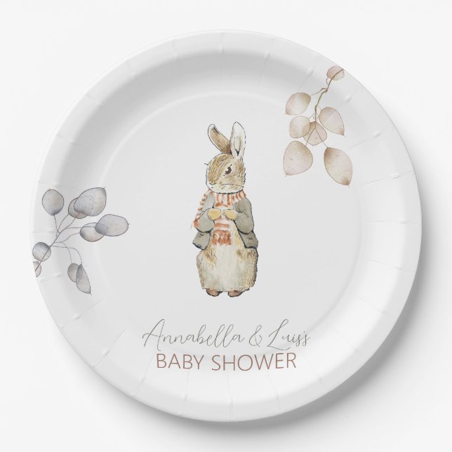 Peter the Rabbit Herbst Herbst Winter Baby Dusche Pappteller (Vorderseite)