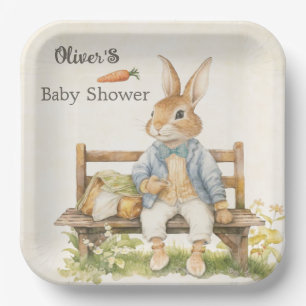 Peter The Rabbit - Kinderdusche - Vintag Pappteller