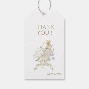 Peter the Rabbit Monogram Wappen Gender Baby Shoot Geschenkanhänger