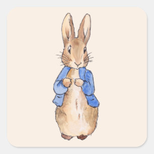 Peter the Rabbit Quadratischer Aufkleber
