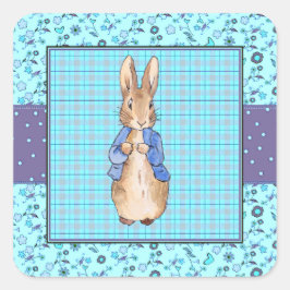 Peter the Rabbit Quadratischer Aufkleber