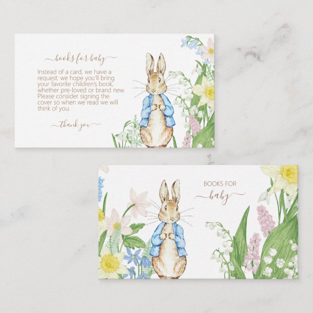 Peter the Rabbit Spring Blooms Easter Baby Shooter Begleitkarte (Vorne/Hinten)