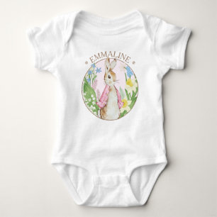 Peter the Rabbit Spring Blooms Pink Baby Dusche Baby Strampler