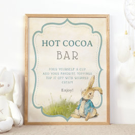 Peter The Rabbit Vintag Baby Dusche Hot Cocoa Bar Poster