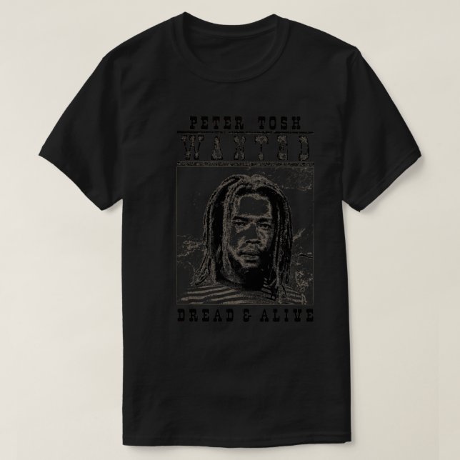 Peter Tosh Wanted Dread And Alive Essential T-Shir T-Shirt (Design vorne)