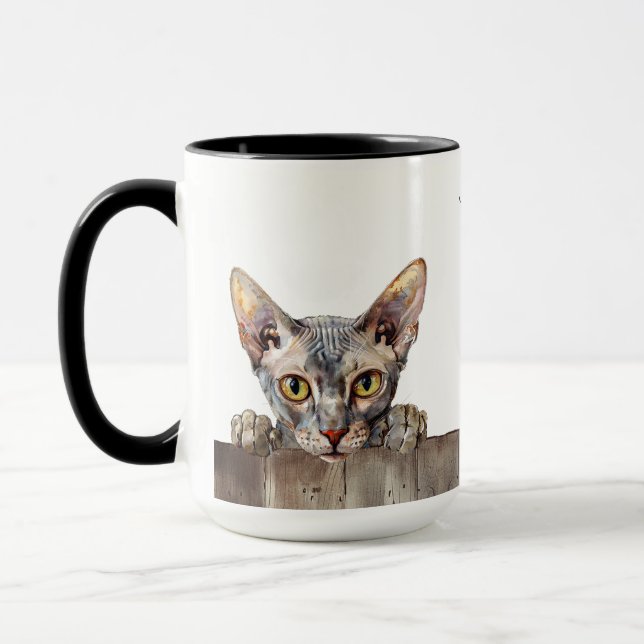 Peterbald Cat Tasse (Links)