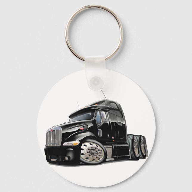 Peterbilt Black Truck Schlüsselanhänger (Vorderseite)