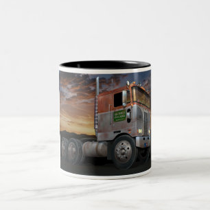 Peterbilt Cabover Zweifarbiges Kaffeetasse