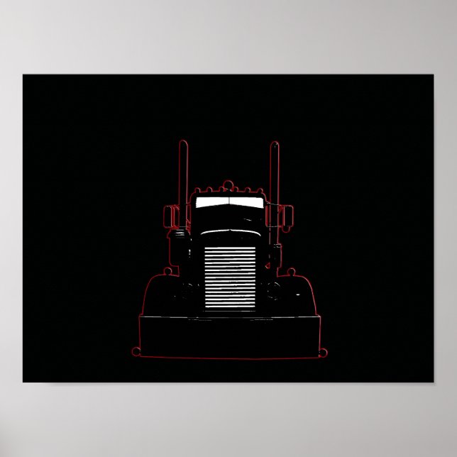 Peterbilt Needle Nose bearbeitet #3 Poster (Vorne)