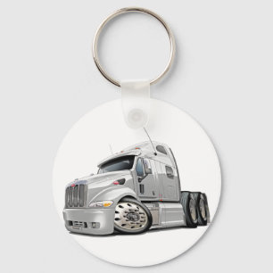 Peterbilt Weiß-LKW Schlüsselanhänger