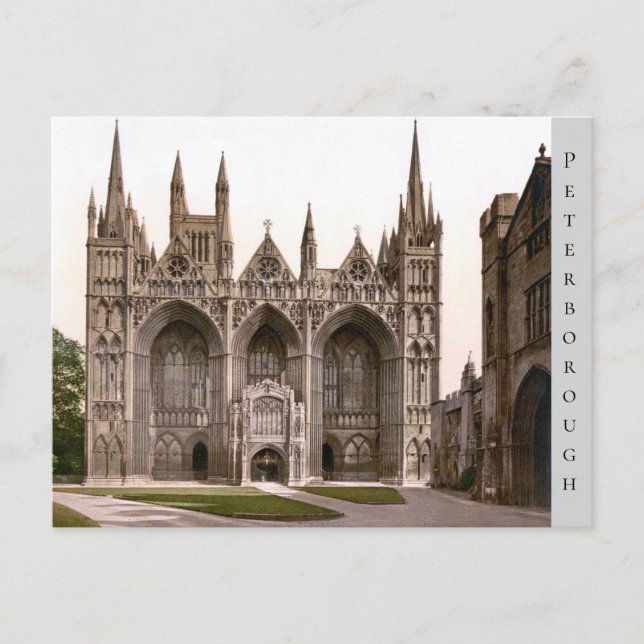 Peterborough Cathedral, England (c. 1900) Postkarte (Vorderseite)