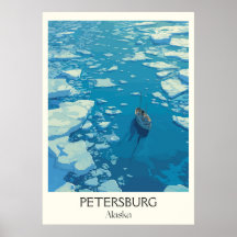 Petersburg Alaska Eisschollen Wasser