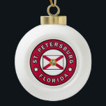 Petersburg Florida Keramik Kugel-Ornament<br><div class="desc">St. Petersburg Florida</div>